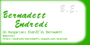 bernadett endredi business card